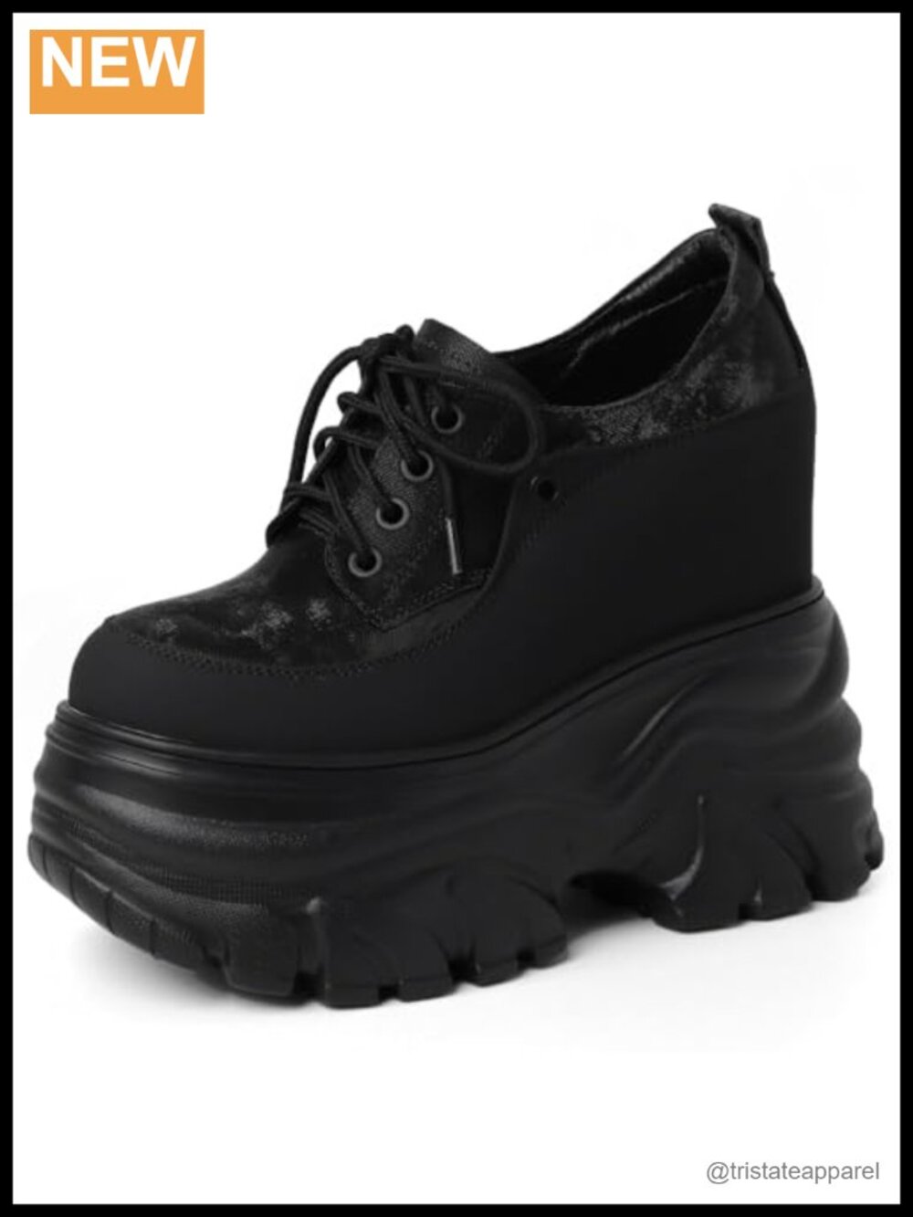 Hidden Heel Platform Wedges Lace-Up Genuine Leather Silk Casual Shoes